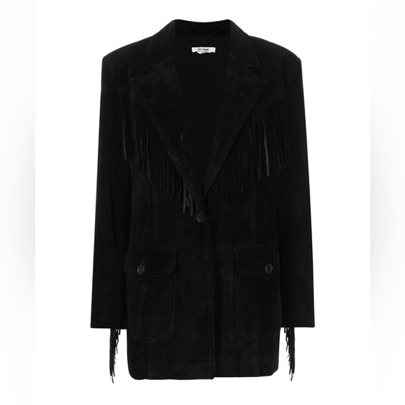 Re/done Suede Fringe Jacket - Picture 1 of 11